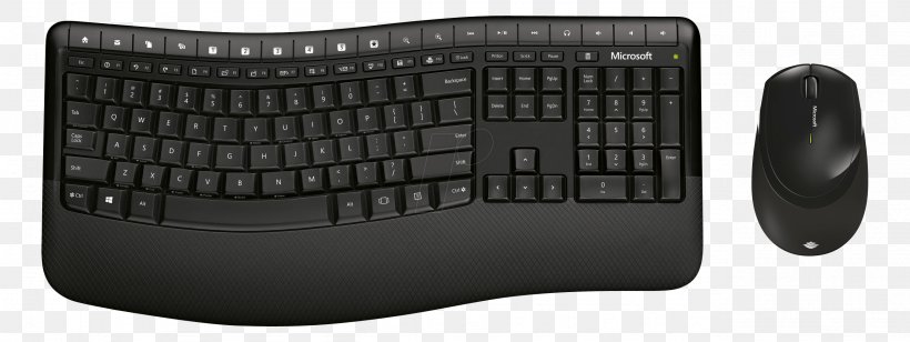 Computer Keyboard Computer Mouse Wireless Keyboard Microsoft, PNG, 2564x965px, Computer Keyboard, Bluetrack, Computer, Computer Accessory, Computer Component Download Free