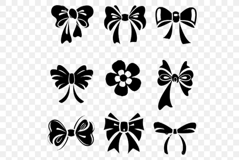 Ribbon Bow Ribbon, PNG, 550x550px, Ribbon, Black, Blackandwhite, Bow Tie, Plant Download Free