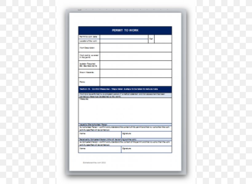 Document Template Permit To Work Work Permit Computer Software, PNG, 600x600px, Document, Computer Software, Form, Google Docs, Hot Work Download Free