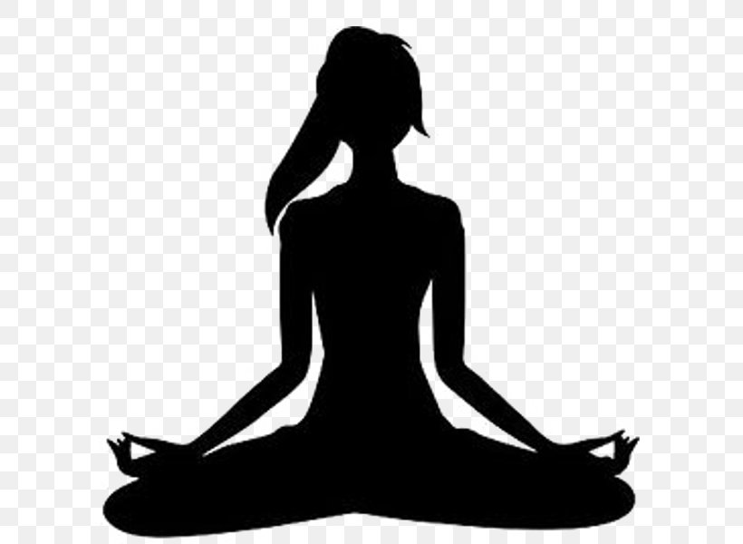 Yoga Lotus Position Exercise Clip Art, PNG, 601x600px, Yoga, Bikram Yoga, Black And White, Exercise, Hatha Yoga Download Free