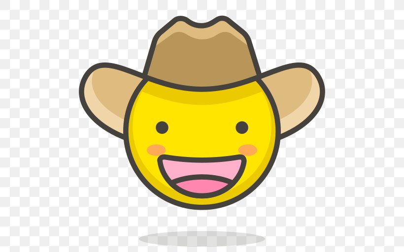 Cowboy Hat Smiley, PNG, 512x512px, Hat, Cowboy, Cowboy Boot, Cowboy Hat, Emoji Download Free