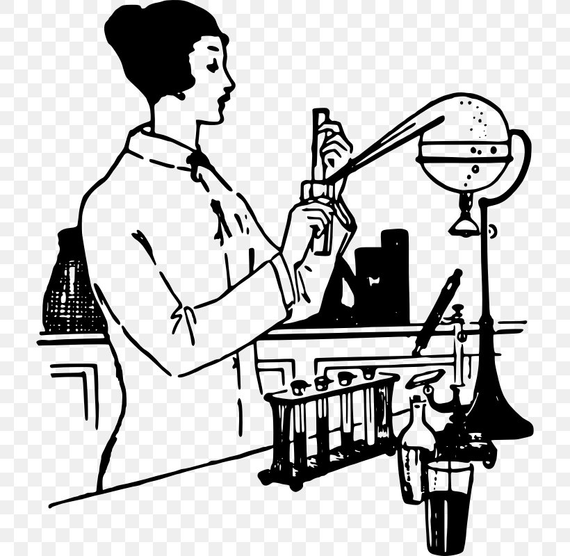 Science Laboratory Scientist Clip Art, PNG, 716x800px, Science, Arm, Art, Artwork, Black And White Download Free