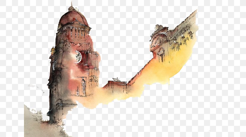 Watercolor Painting Drawing Architecture Artist, PNG, 660x457px, Watercolor Painting, Architecture, Art, Artist, Building Download Free