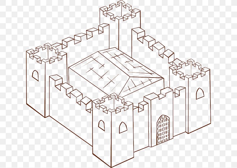 Drawing Cartoon Fortification Clip Art, PNG, 640x581px, Drawing, Area, Black And White, Building, Cartoon Download Free