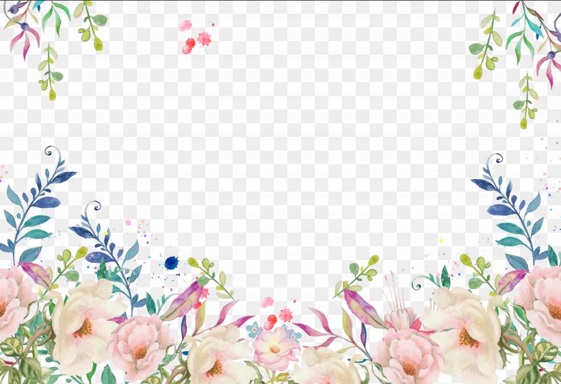 Floral Decorative Frame, PNG, 7062x4837px, Flower, Drawing, Flora, Floral Design, Floristry Download Free