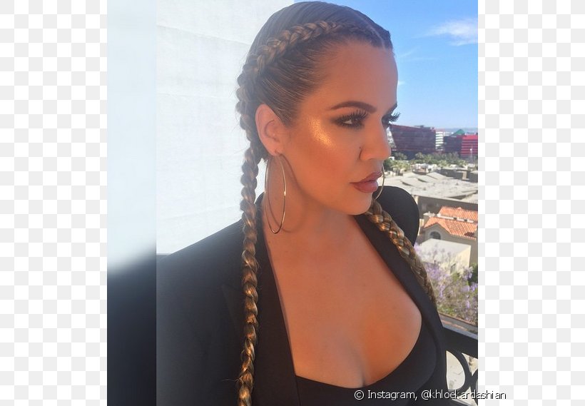 Khloé Kardashian Keeping Up With The Kardashians Box Braids French Braid, PNG, 790x569px, Khloe Kardashian, Artificial Hair Integrations, Black Hair, Blond, Box Braids Download Free