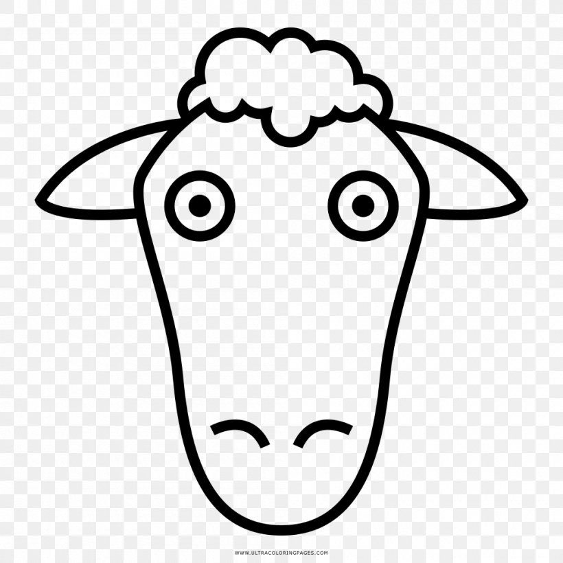 Sheep Drawing Coloring Book Black And White, PNG, 1000x1000px, Sheep, Agneau, Artwork, Black, Black And White Download Free