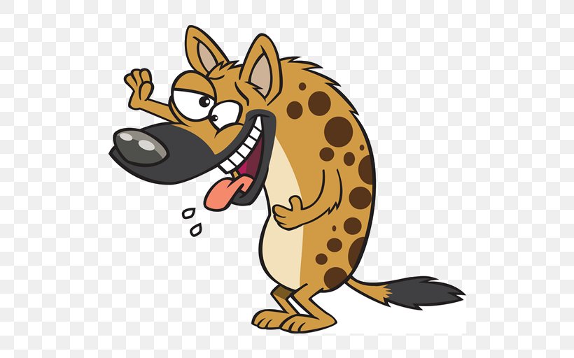 Spotted Hyena Striped Hyena Laughter Cartoon, PNG, 512x512px, Hyena, Aardwolf, Beak, Brown Hyena, Carnivoran Download Free