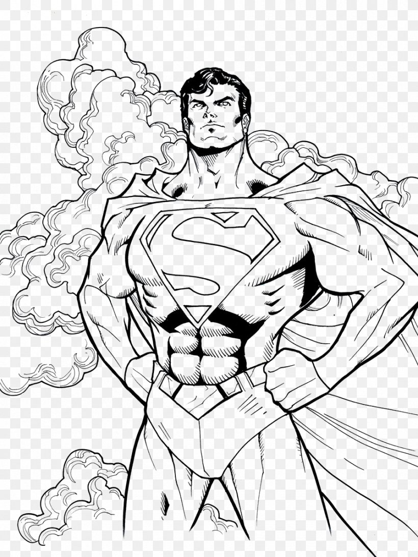 Superman Batman Coloring Book Drawing, PNG, 896x1194px, Watercolor, Cartoon,  Flower, Frame, Heart Download Free