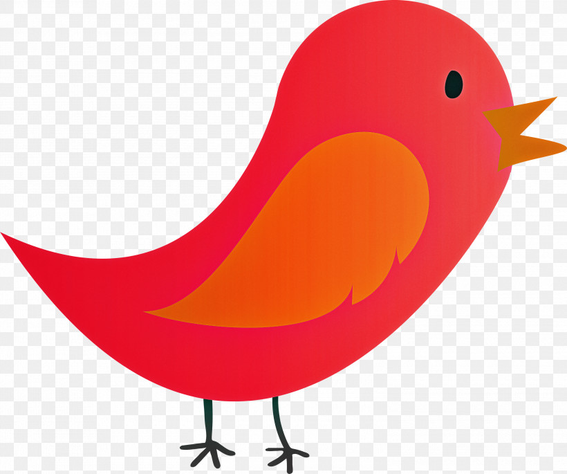 Orange, PNG, 3000x2507px, Cartoon Bird, Beak, Bird, Cardinal, Cute Bird Download Free