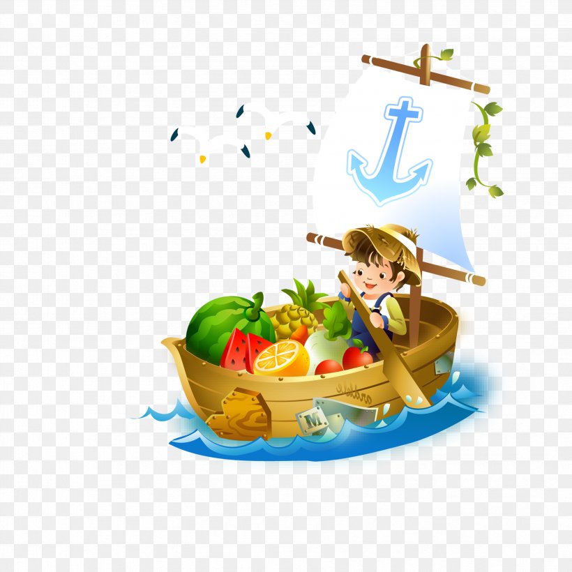 Cartoon Boat Illustration, PNG, 3402x3402px, Boat, Cartoon, Character, Cuisine, Dish Download Free