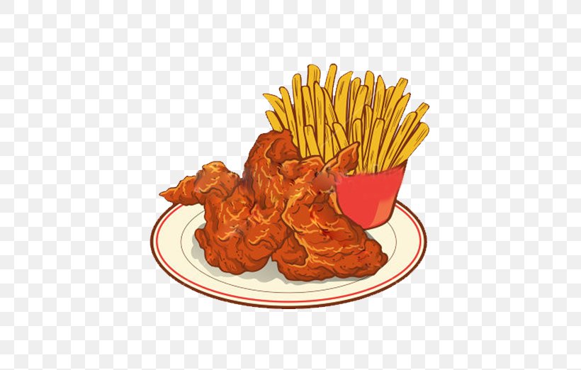 Fried Chicken French Fries Buffalo Wing Fast Food Roast Chicken, PNG, 500x522px, Fried Chicken, Animal Source Foods, Buffalo Wing, Chicken Meat, Chicken Wing Download Free