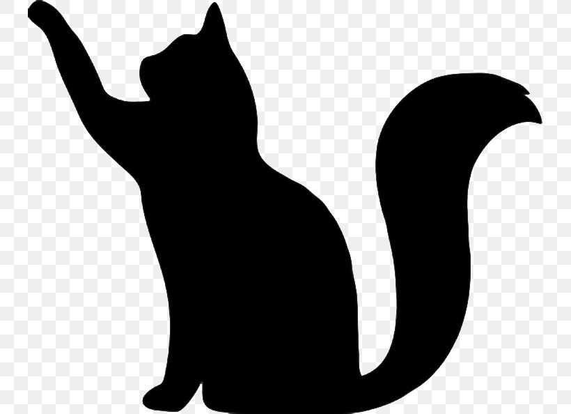Black Cat Stencil Silhouette Image, PNG, 740x594px, Cat, Art, Black, Black And White, Black Cat Download Free