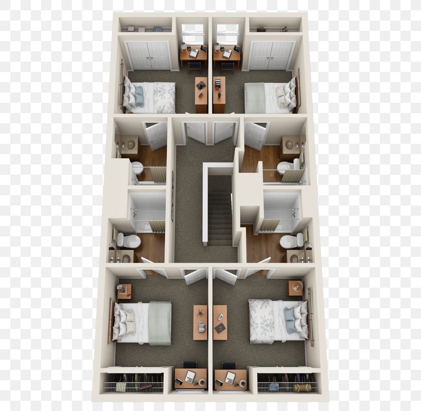 Floor Plan Grand Valley State University Meadows Crossing Apartments, PNG, 500x800px, Floor Plan, Apartment, Bathroom, Bed, Bedroom Download Free