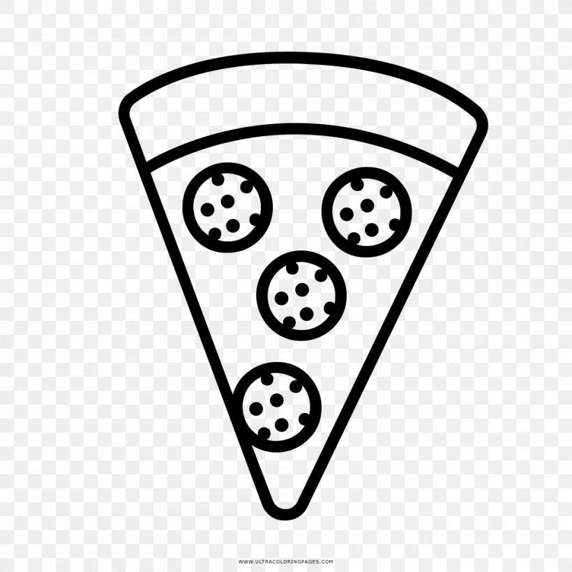 Sicilian Pizza Italian Cuisine Pepperoni Drawing, PNG, 1000x1000px, Pizza, Area, Black And White, Californiastyle Pizza, Coloring Book Download Free