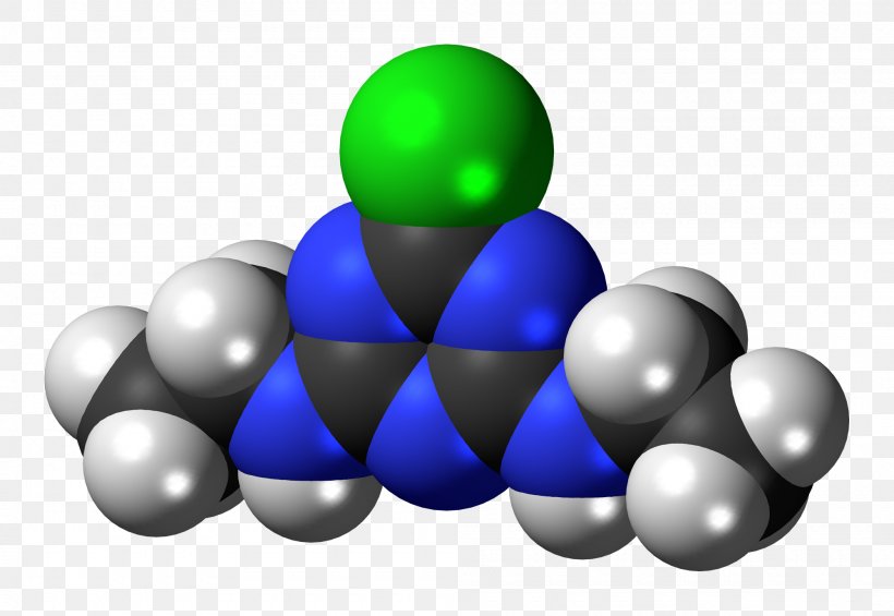 Space-filling Model Simazine 1,3,5-Triazine Molecule Jmol, PNG, 2000x1379px, Spacefilling Model, Atrazine, Ball, Ballandstick Model, Chebi Download Free