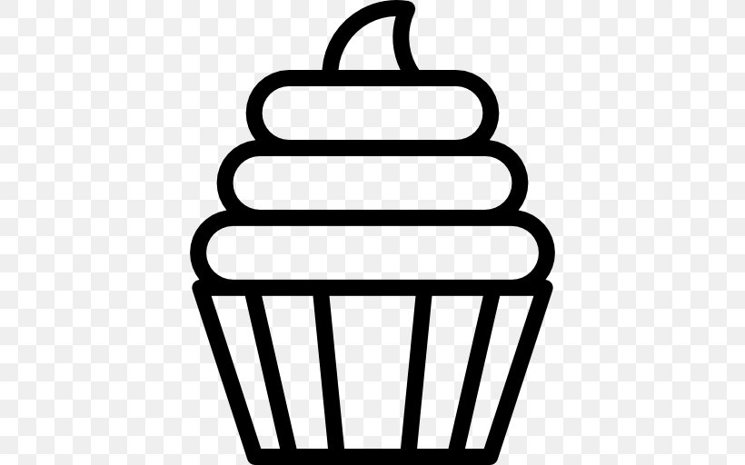 Cupcake Ice Cream Bakery, PNG, 512x512px, Cupcake, Bakery, Birthday Cake, Black And White, Cake Download Free