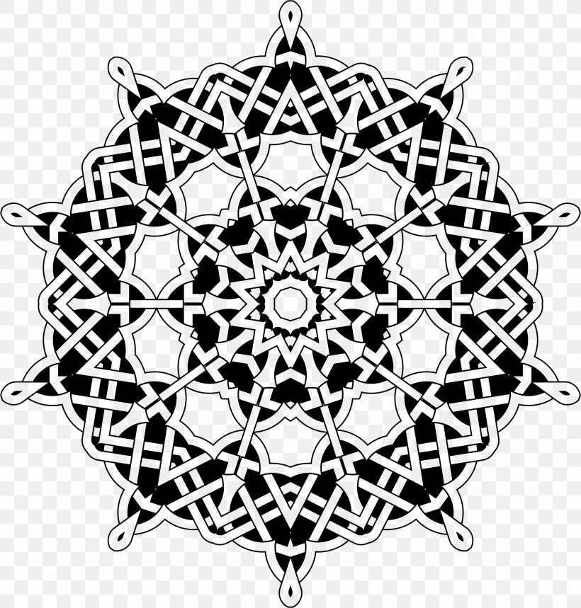 Mandala Coloring Book Black And White Pattern, PNG, 2216x2324px, Mandala, Art, Black And White, Celtic Knot, Coloring Book Download Free