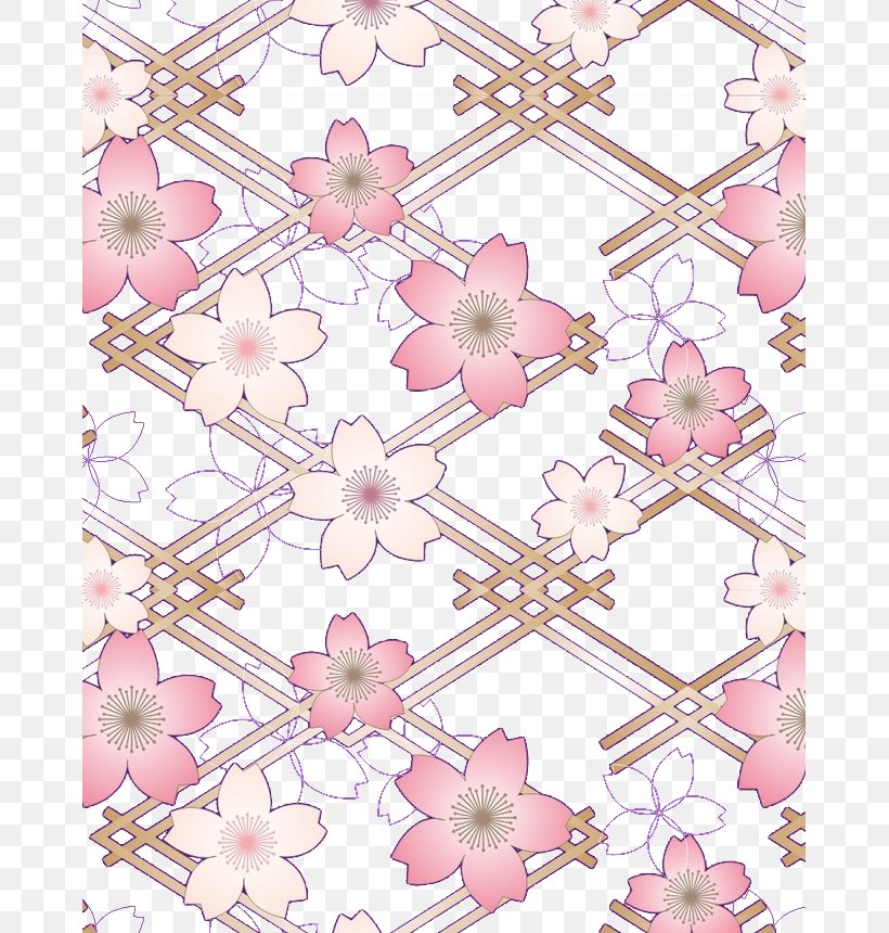 Pink Cherry Blossom Drawing, PNG, 667x860px, Pink, Area, Blossom, Cherry Blossom, Color Download Free