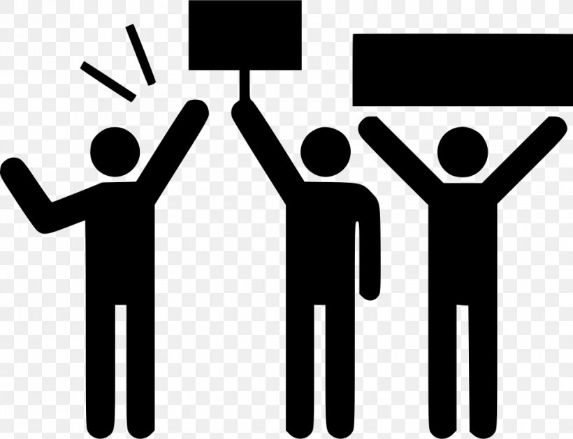 Protest Vector Graphics Pictogram Demonstration, PNG, 980x752px, Protest, Area, Black And White, Brand, Communication Download Free