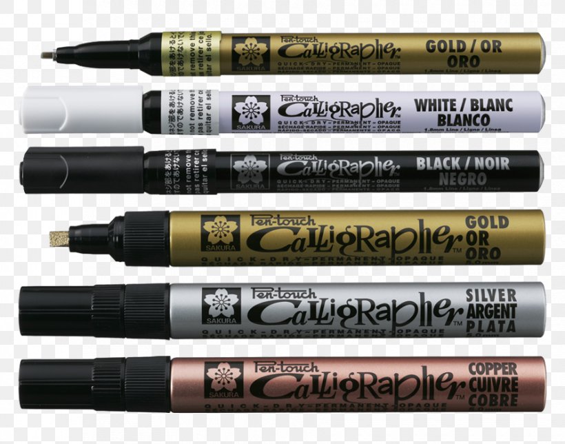 Sakura Pen-Touch Calligrapher Marker Pen Paint Marker Sakura Color Products Corporation, PNG, 890x700px, Pen, Calligraphy, Cherry Blossom, Copper, Fountain Pen Download Free
