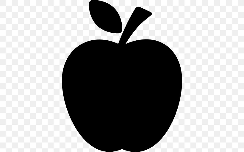 Silhouette Apple Clip Art, PNG, 512x512px, Silhouette, Apple, Black And White, Drawing, Fruit Download Free