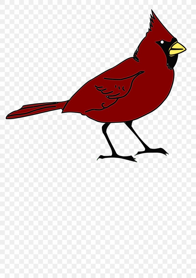 Northern Cardinal Bird Drawing Silhouette, PNG, 2400x3394px, Watercolor, Beak, Bird, Cardinal, Drawing Download Free