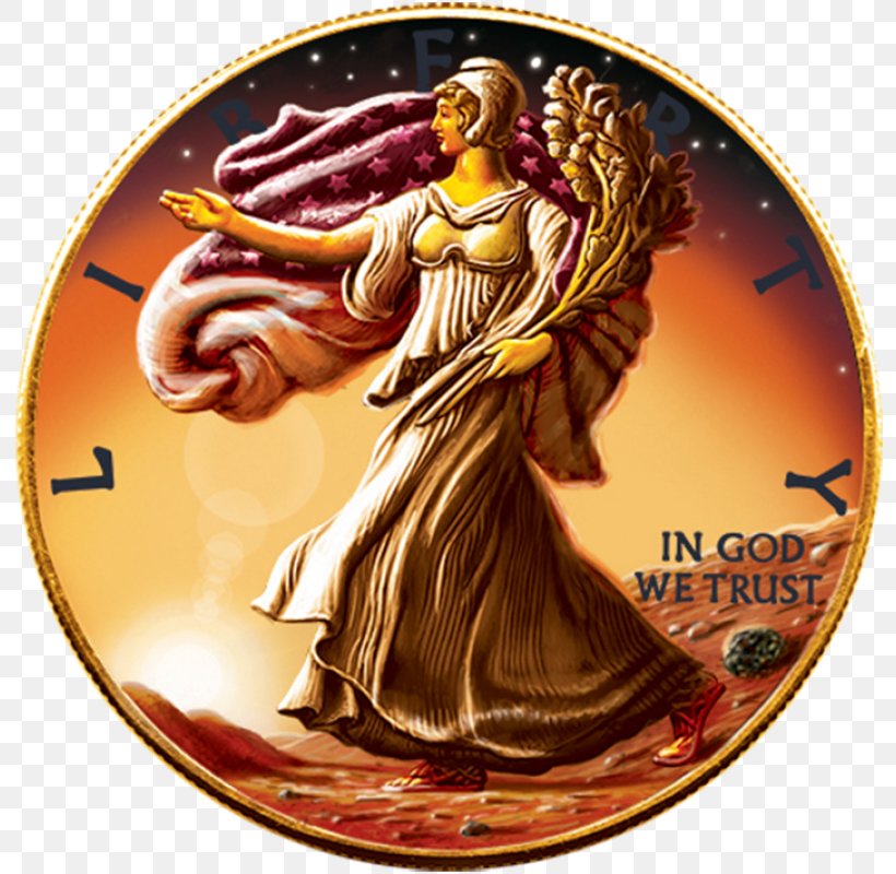 Walking Liberty Half Dollar Coin American Silver Eagle Ounce Gold, PNG, 800x800px, Walking Liberty Half Dollar, American Silver Eagle, Angel, Coin, Commemorative Coin Download Free