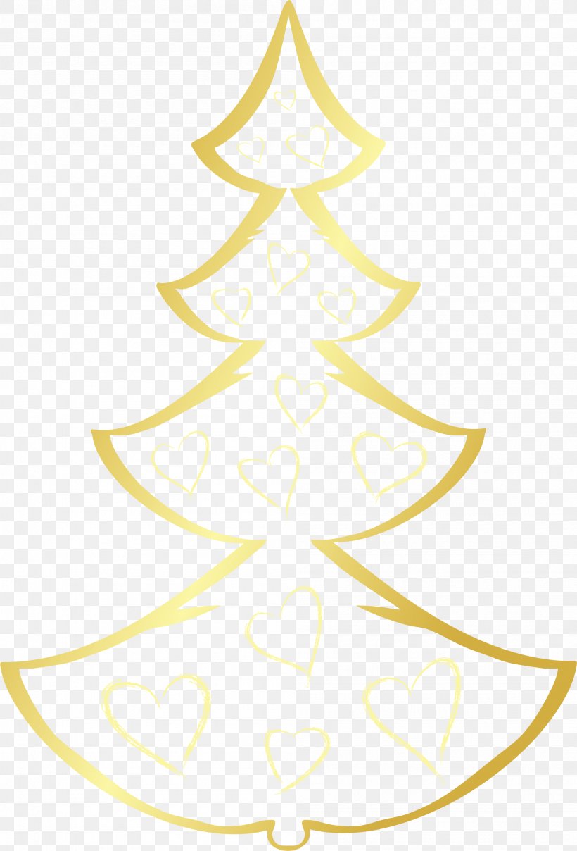 Christmas Tree Gold Illustration, PNG, 2001x2948px, Christmas Tree, Area, Black, Christmas, Christmas Decoration Download Free