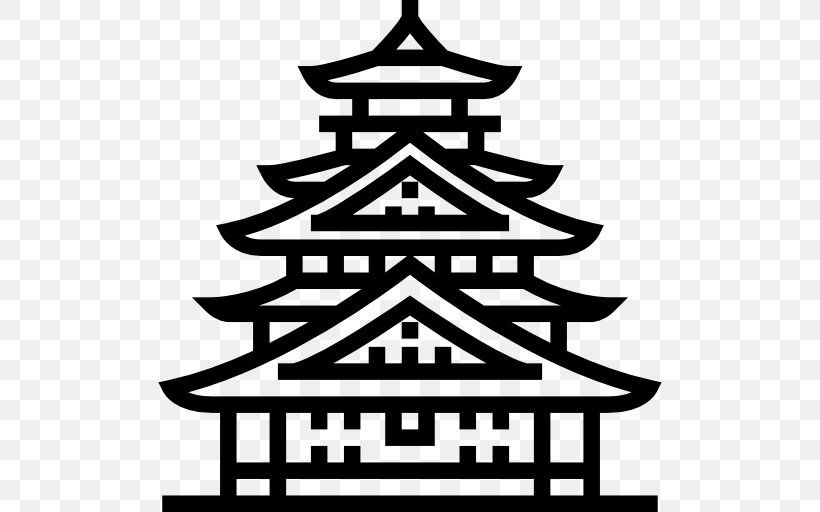 Osaka Castle Kumamoto Castle Nagoya Castle Hagi Castle Clip Art, PNG, 512x512px, Osaka Castle, Black And White, Building, Castle, Christmas Tree Download Free