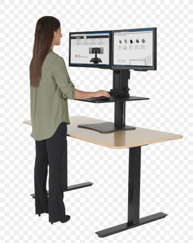 Standing Desk Sit-stand Desk Computer Monitors, PNG, 960x1210px, Standing Desk, Computer, Computer Hardware, Computer Monitor Accessory, Computer Monitors Download Free