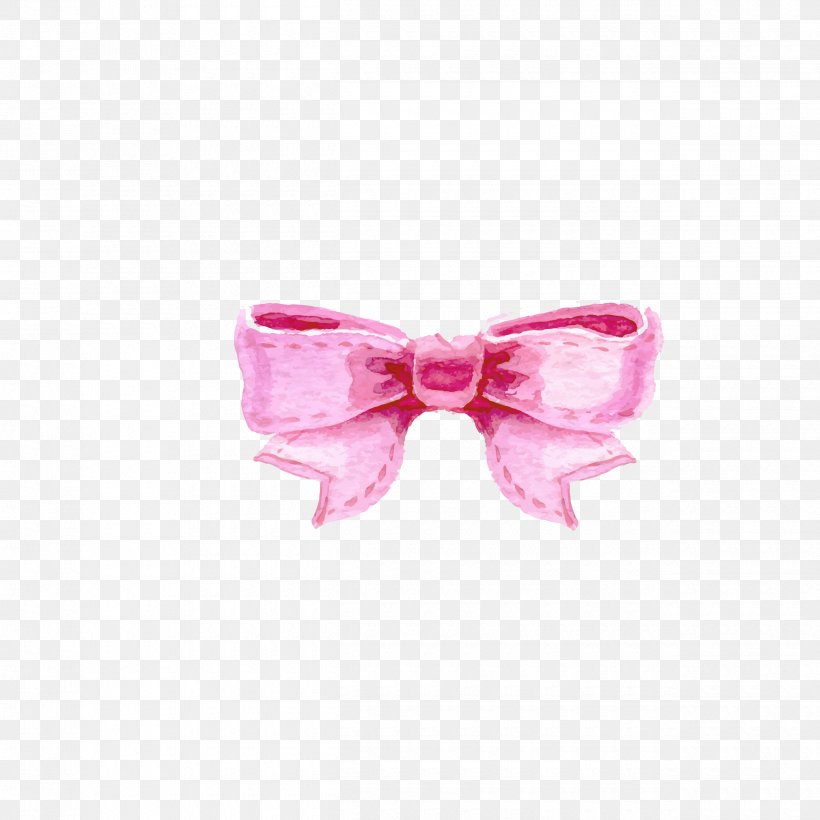 Watercolor Painting Drawing Clip Art, PNG, 2500x2500px, Watercolor Painting, Bow And Arrow, Bow Tie, Drawing, Magenta Download Free