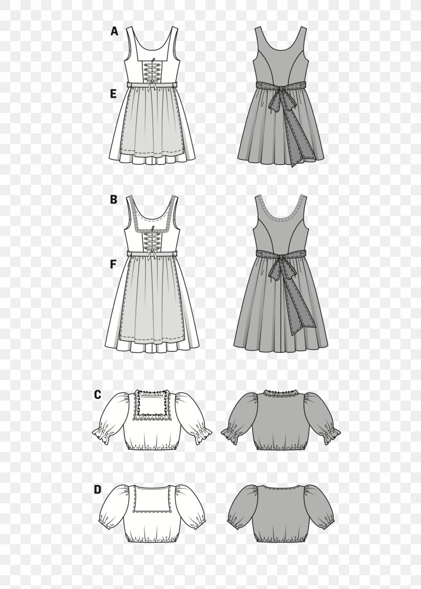 The Dress Burda Style Simplicity Pattern Pattern, PNG, 1286x1800px, Dress, Black, Black And White, Blouse, Bodice Download Free