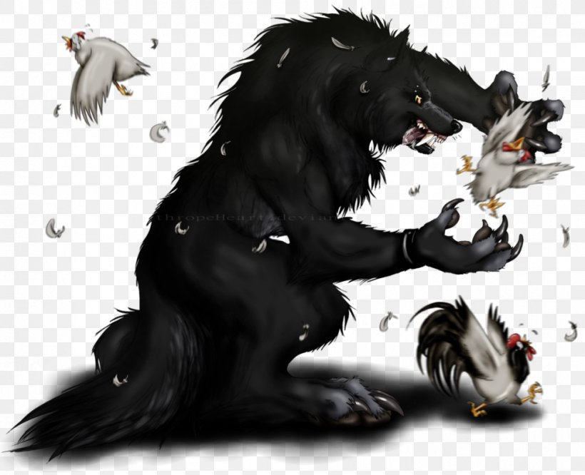 Werewolf DeviantArt Dog Artist, PNG, 991x806px, Watercolor, Cartoon, Flower, Frame, Heart Download Free