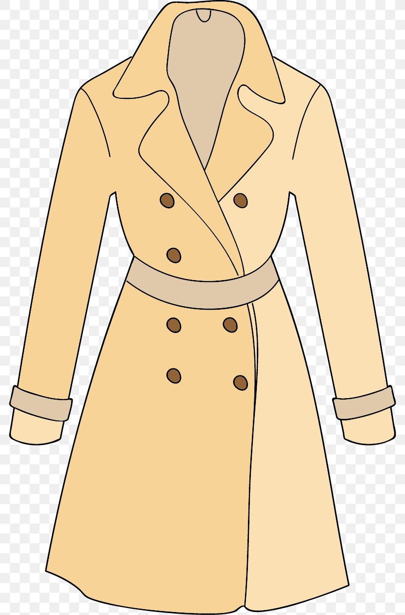 Trench Coat Robe Clothing Overcoat Outerwear, PNG, 784x1245px, Watercolor, Cartoon, Flower, Frame, Heart Download Free