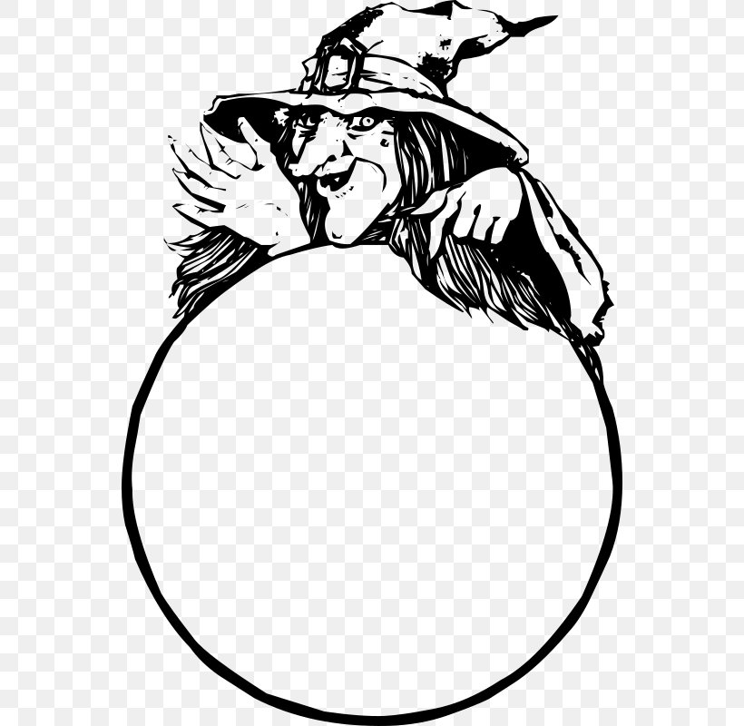 Crystal Ball Witchcraft Drawing Clip Art, PNG, 552x800px, Crystal Ball, Art, Artwork, Beak, Black Download Free