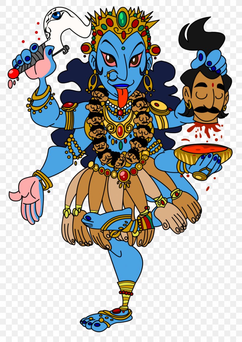 Kali Goddess Hinduism Hera, PNG, 900x1273px, Kali, Art, Artwork, Cartoon, Clothing Download Free