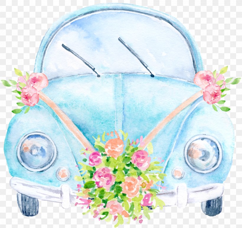 Car Wedding Invitation Volkswagen Clip Art, PNG, 1898x1787px, Car, Blue, Cut Flowers, Floral Design, Flower Download Free