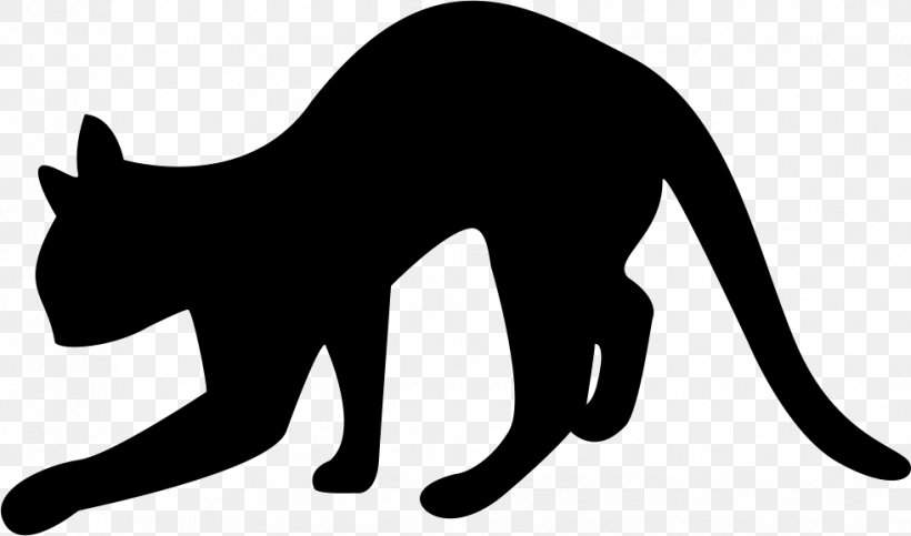 Cat Silhouette Clip Art, PNG, 981x578px, Cat, Art, Black, Black And White, Black Cat Download Free