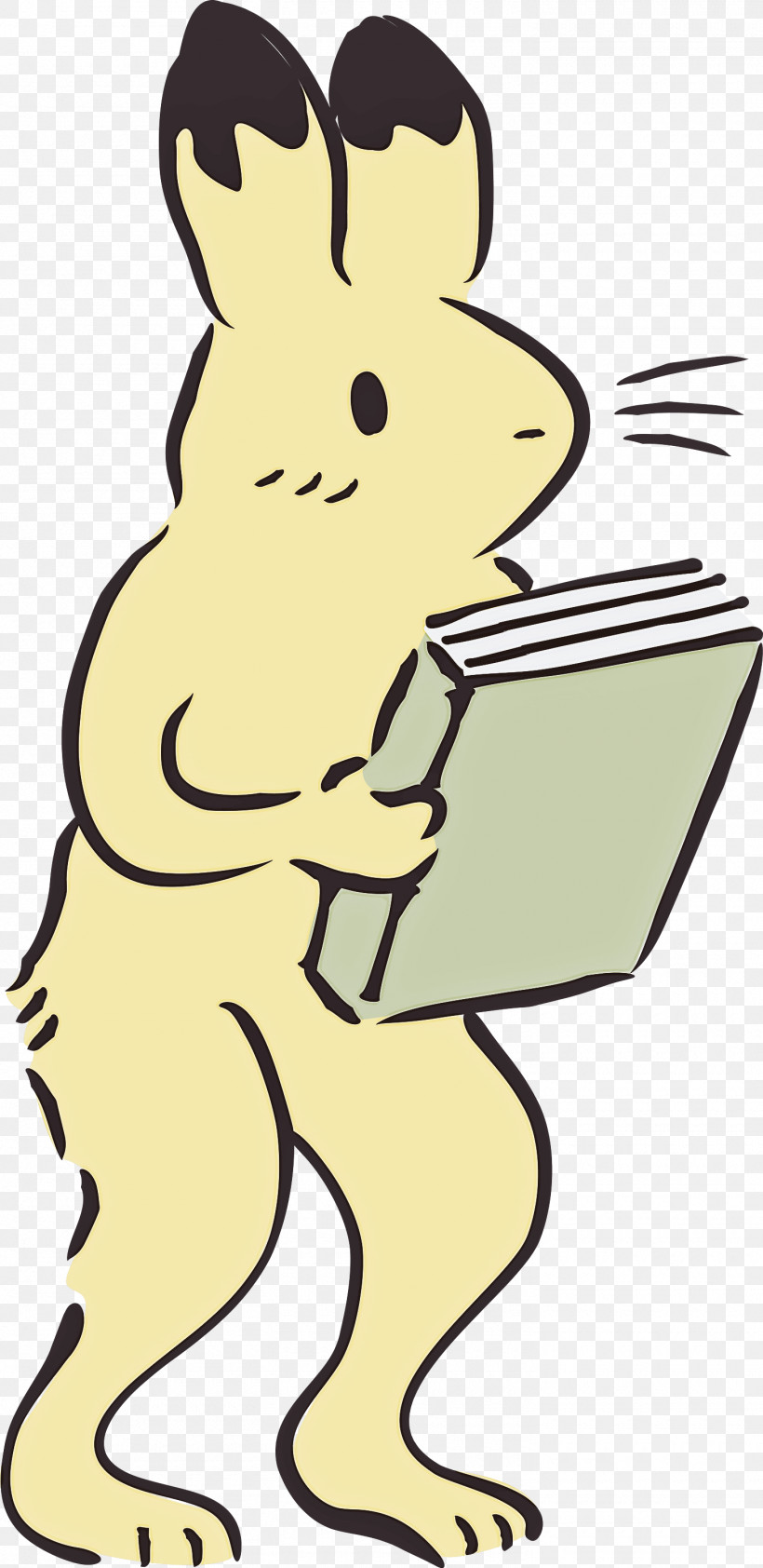 Reading Book Rabbit, PNG, 1460x2999px, Reading, Animal Figurine, Book, Cartoon, Dog Download Free