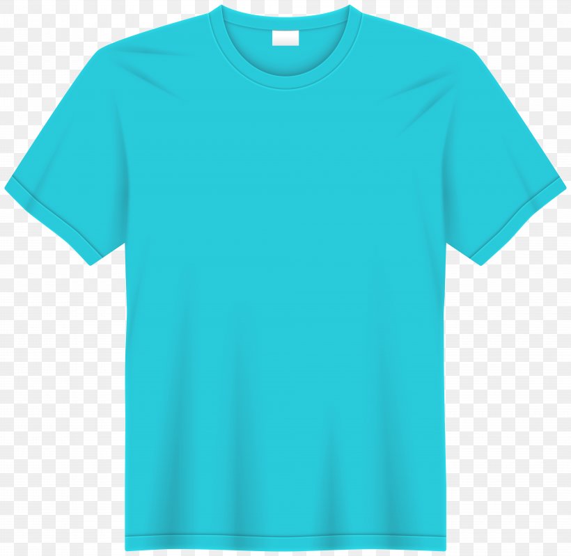 T-shirt Clothing Neckline Crew Neck, PNG, 8000x7800px, Tshirt, Active Shirt, Aqua, Azure, Blue Download Free