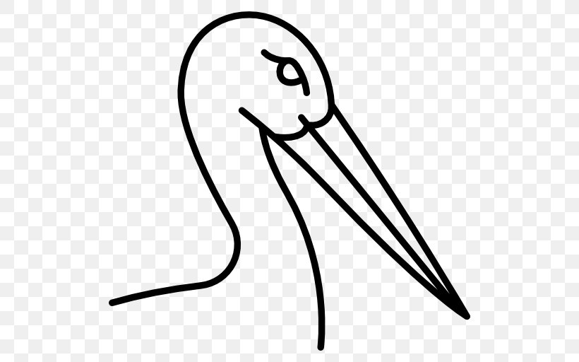 Beak Bird White Stork, PNG, 512x512px, Beak, Bird, Bird Flight, Black, Black And White Download Free