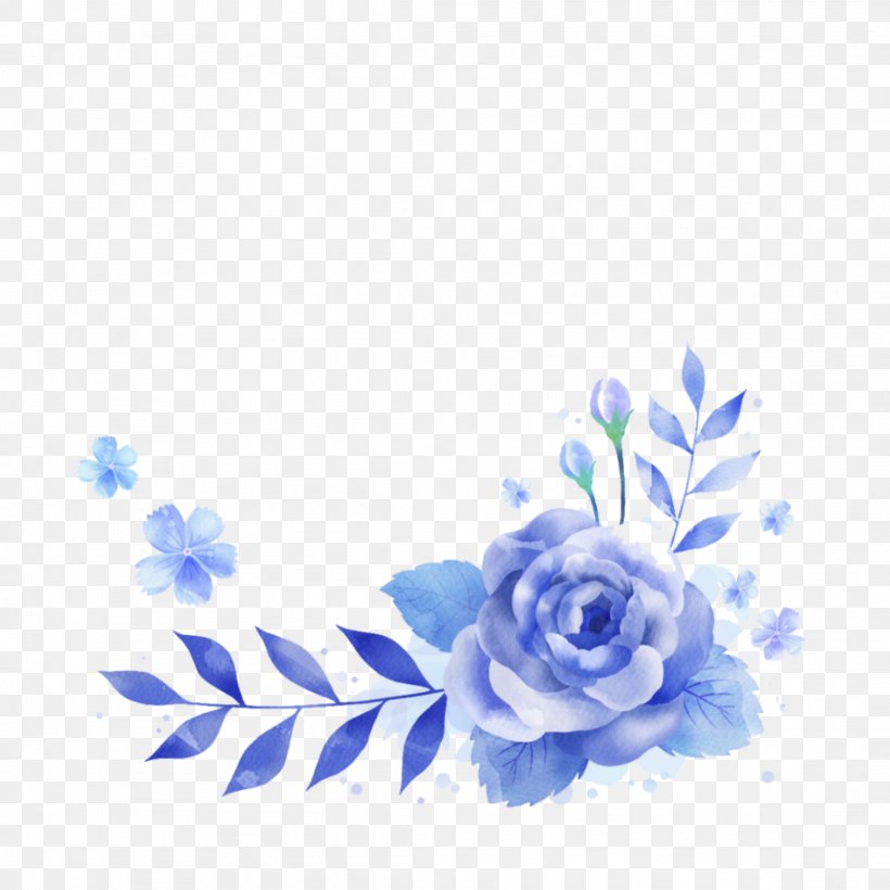Blue Rose Garden Roses Watercolor Painting Stock Photography, PNG, 2289x2289px, Watercolor, Cartoon, Flower, Frame, Heart Download Free