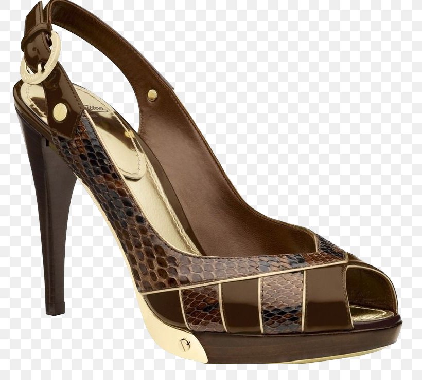Court Shoe High-heeled Footwear Louis Vuitton Sandal, PNG, 800x740px, Shoe, Basic Pump, Beige, Brown, Clothing Download Free