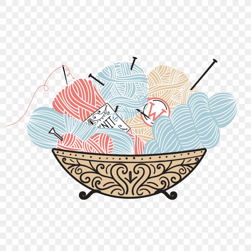 Yarn Woolen, PNG, 4000x4000px, Yarn, Basket, Drawing, Food, Handsewing Needles Download Free