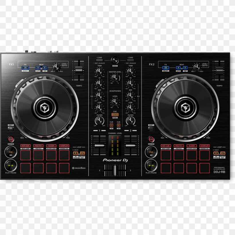 DJ Controller Disc Jockey Pioneer DJ Audio Mixers, PNG, 1000x1000px, Dj Controller, Audio, Audio Equipment, Audio Mixers, Audio Receiver Download Free
