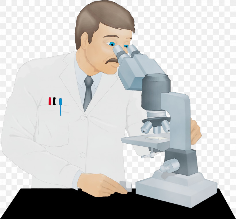 Microscope Optical Instrument Researcher Scientific Instrument Scientist, PNG, 2318x2147px, Watercolor, Cartoon, Chemical Engineer, Chemist, Microscope Download Free