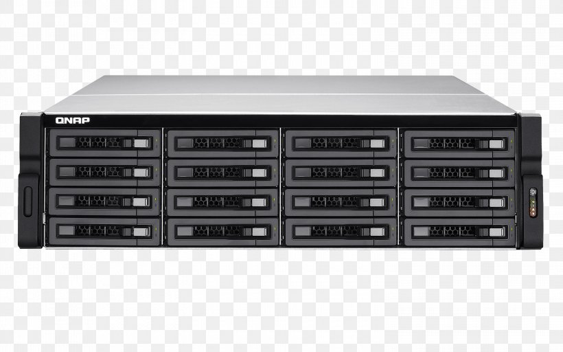 Network Storage Systems Serial ATA Serial Attached SCSI Data Storage QNAP Systems, Inc., PNG, 3000x1875px, 10 Gigabit Ethernet, Network Storage Systems, Audio Receiver, Computer Component, Data Storage Download Free