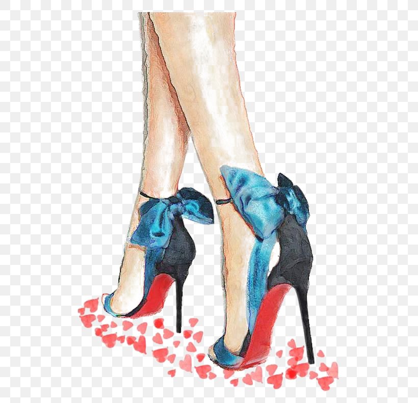 High-heeled Footwear Drawing Shoe Fashion Illustration Illustration, PNG, 564x791px, Watercolor, Cartoon, Flower, Frame, Heart Download Free