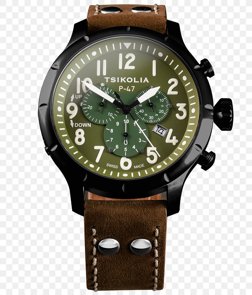 Watch Strap Republic P-47 Thunderbolt Chronograph, PNG, 720x960px, Watch, Brand, Brown, Chronograph, Fliegeruhr Download Free